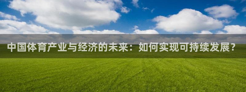 意昂52平台注册：中国体育产业与经济的未来：如何实现可持续发展？
